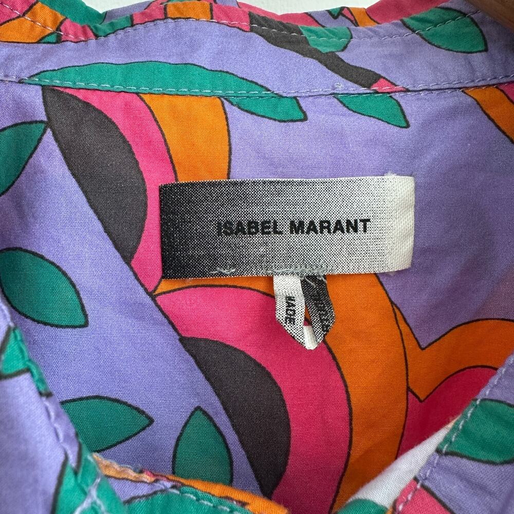 Isabel Marant Shirt Mens XL Psychedelic Disco Funk Groovy Pop Art Miami Vice - Picture 8 of 14